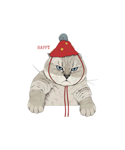 Happy cat passive aggressive ironic cat